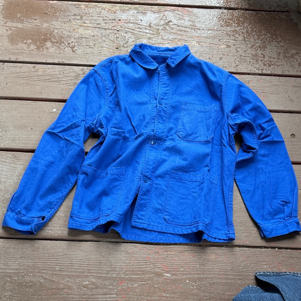 Vibrant Blue Button-Up Jacket